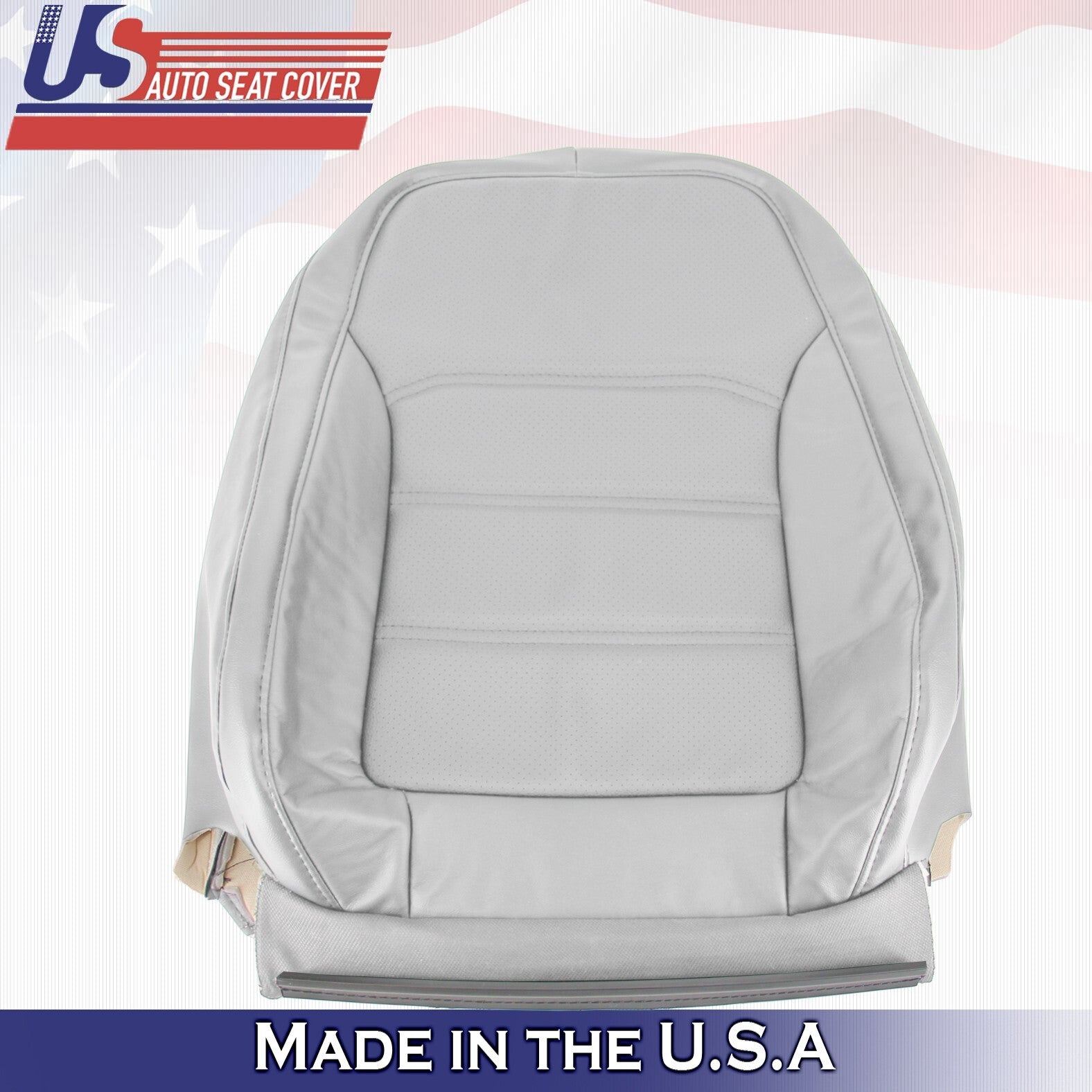 2012 to 2020 Fits Volkswagen Passat Driver & Passenger Tops Leather Cover Gray