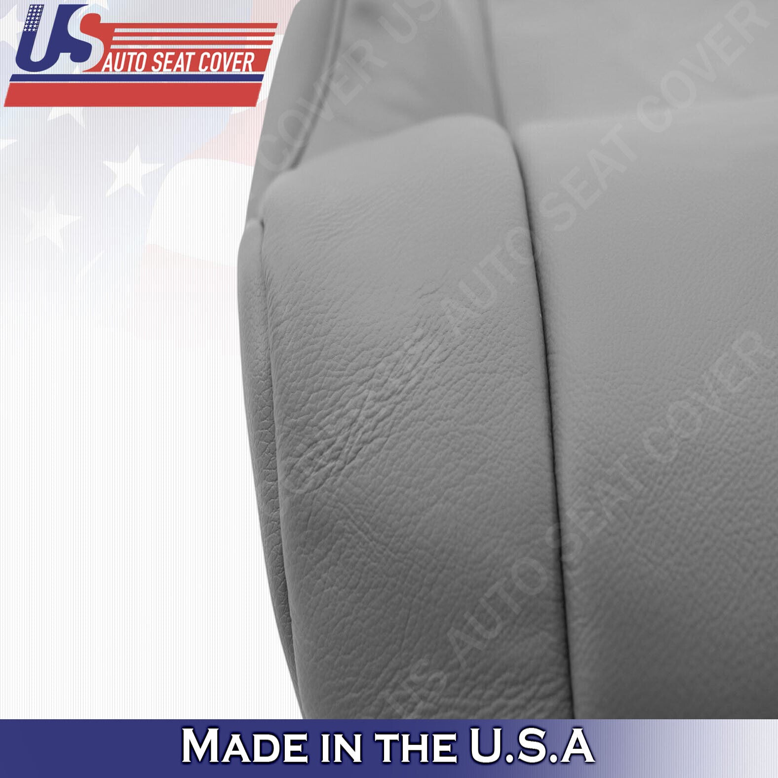 Fit 2003 to 2009 Toyota 4Runner Passenger Top Leather Seat Cover Med Stone Gray