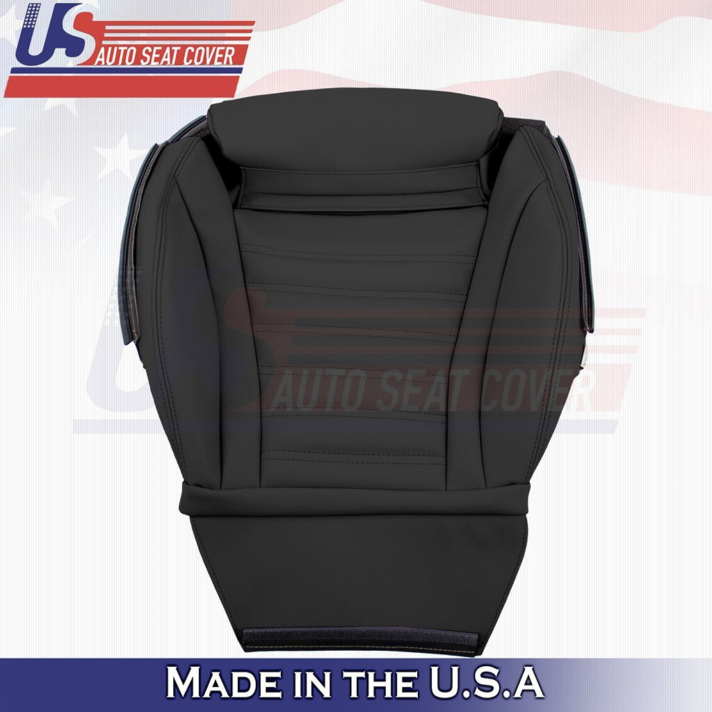 2015 2016 2017 2019 For Mercedes Benz C43 Driver Bottom Vinyl Seat Cover Black