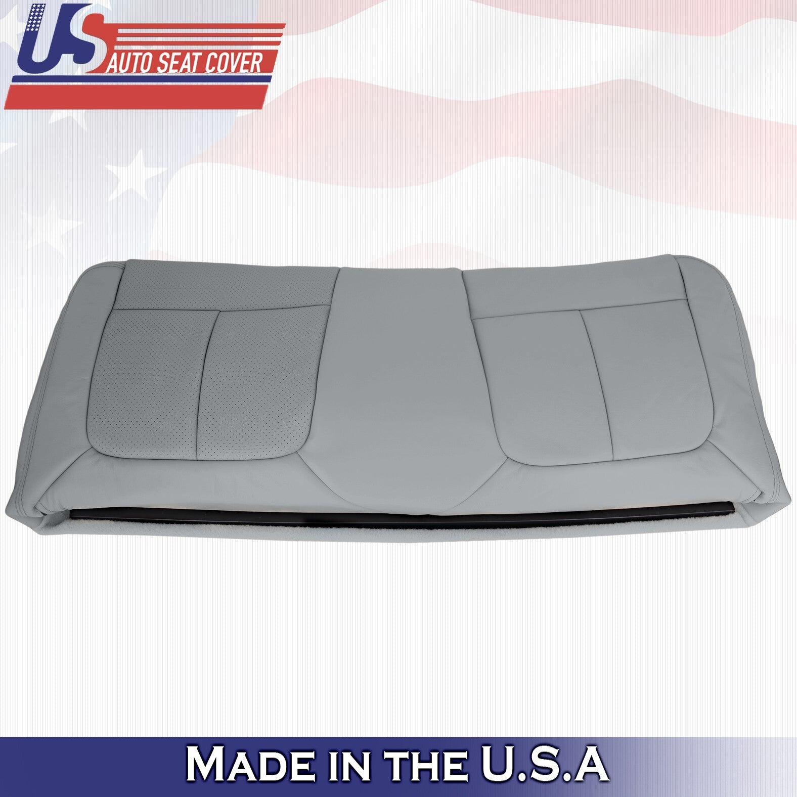 2011 to 2016 For Ford F550 Rear Driver & Passenger 2x Bottom Leather Covers Gray