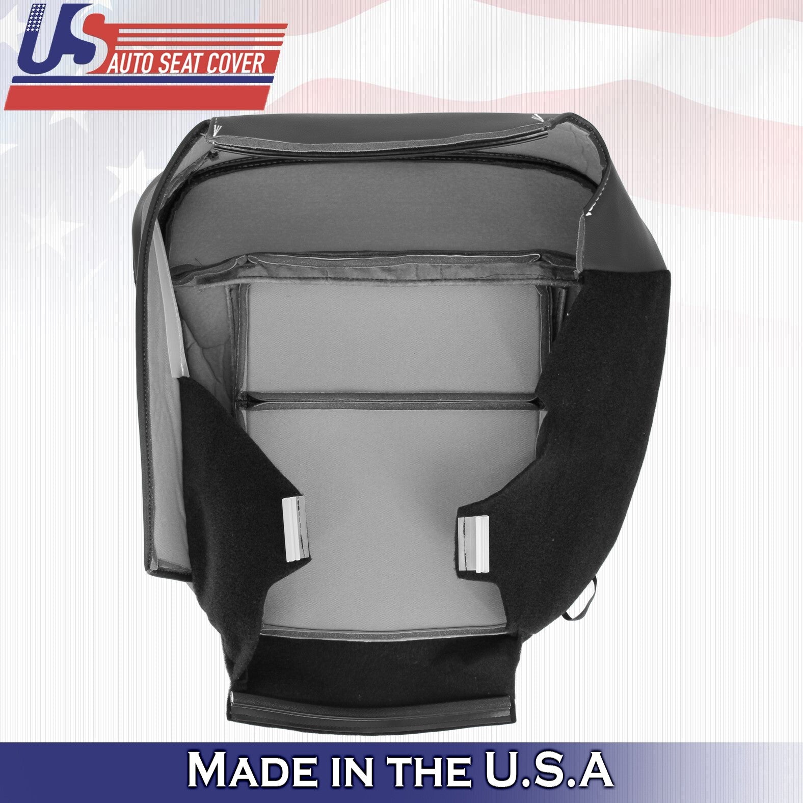 2004 to 2008 For Ford F150 Front Passenger Bottom Leather Seat Cover Black