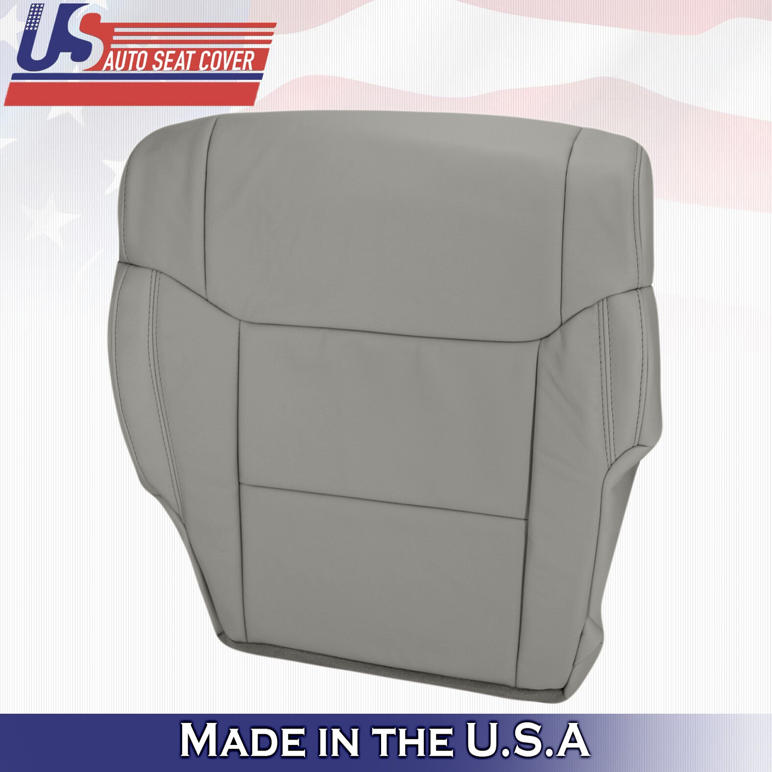 For 2014 to 2018 Toyota Tundra Front Driver Side Bottom Leather Seat Cover Gray