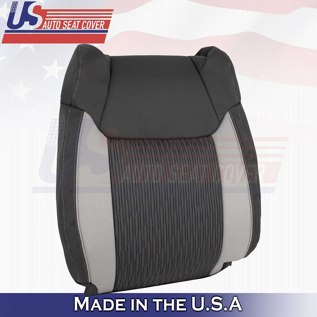 2014 2015 2016 2017 FitsToyota Tundra Driver Upper Cloth Seat Cover 2-Tone Black