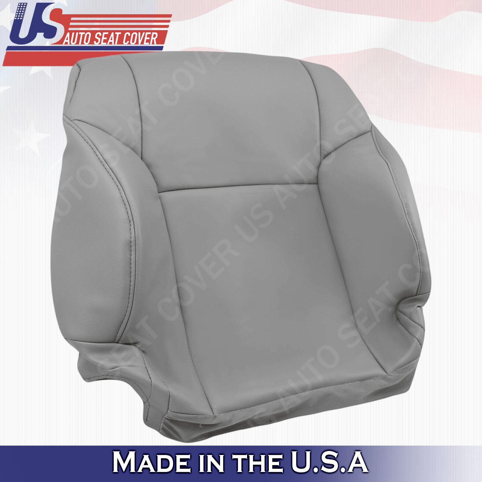 Fit 2003 to 2009 Toyota 4Runner Passenger Top Leather Seat Cover Med Stone Gray