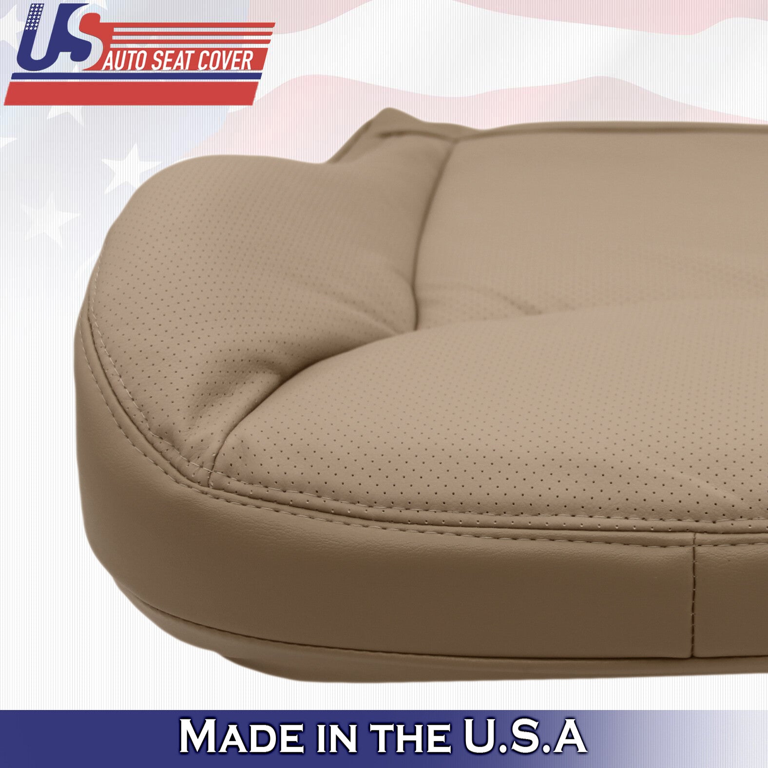 2000 to 2002 for Mercedes Benz S Class Passenger Bottom Leather Seat Cover Tan