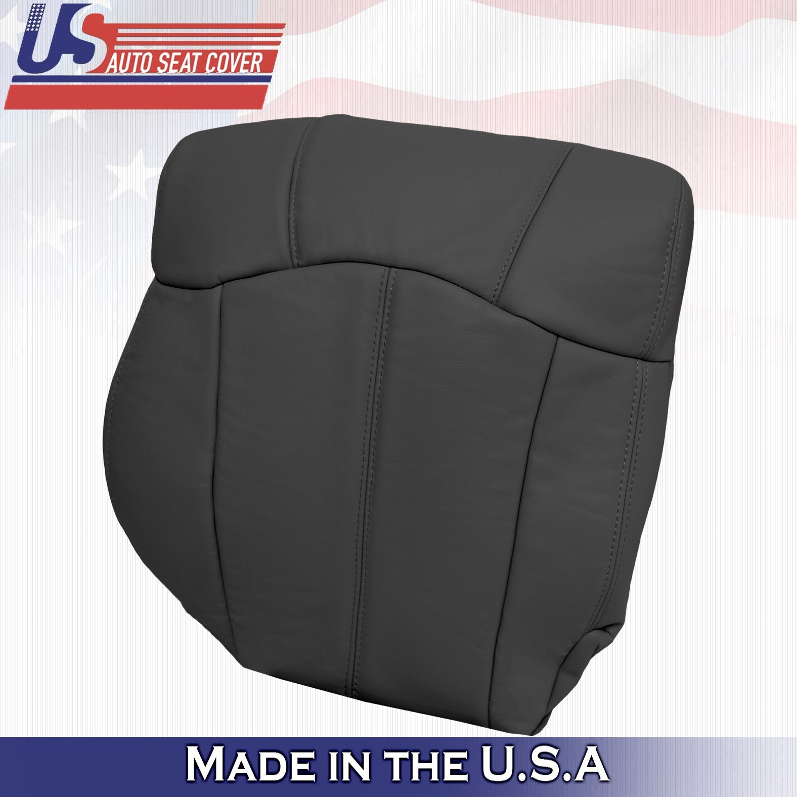 1999 2000 2001 2002 For Chevy Tahoe 2nd Row Passenger Top Leather Cover Black