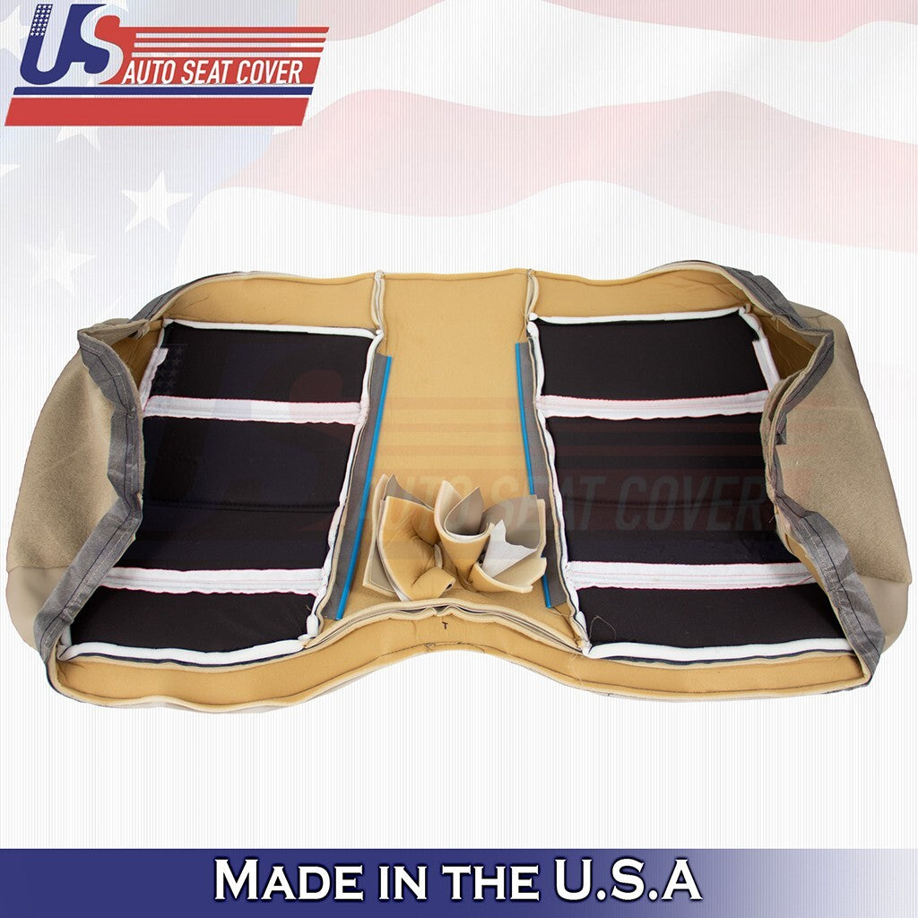 2002 2003 2004 Fits Ford Mustang V6 Rear Bench Top&Bottom Leather Seat Cover Tan