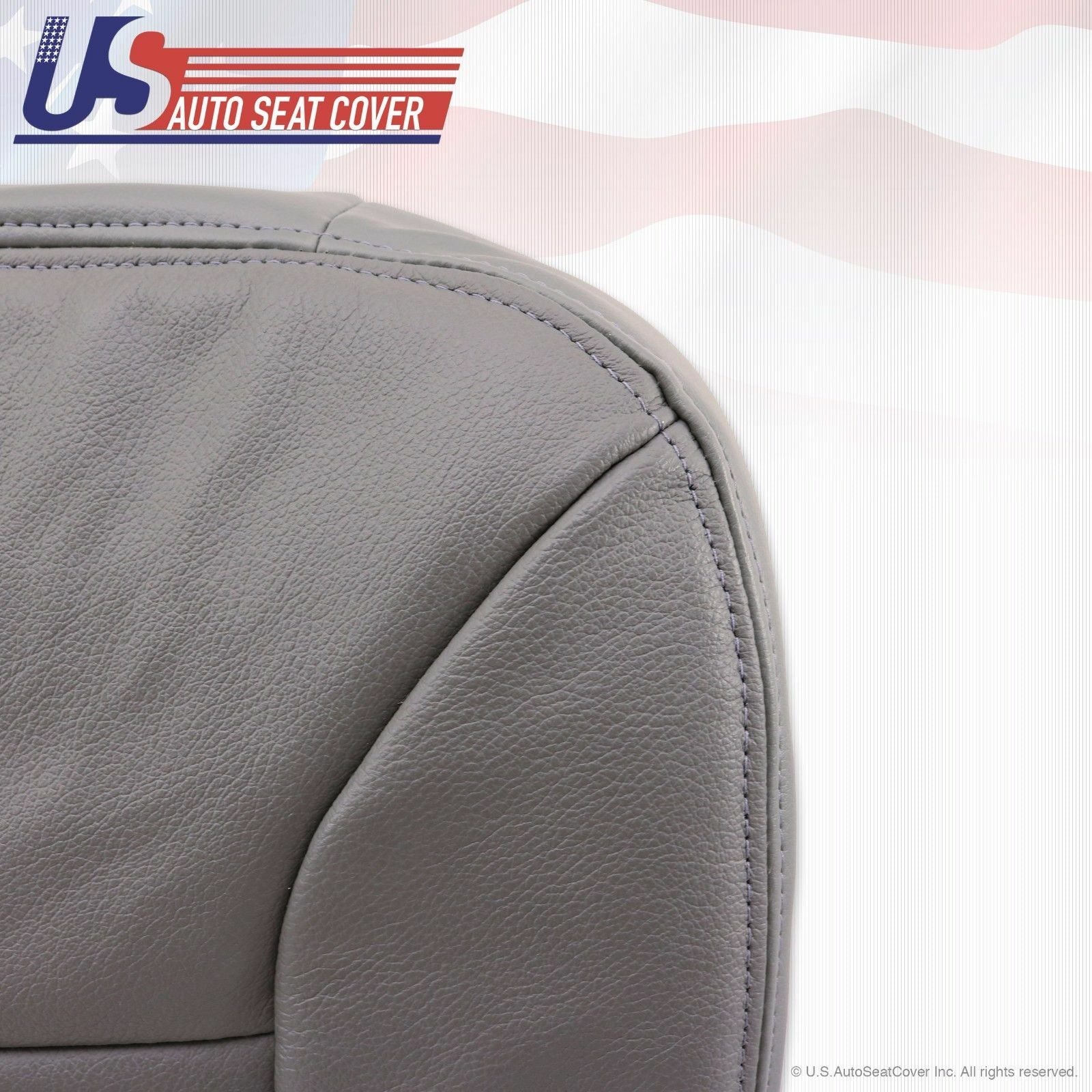 2000 2001 Ford Excursion Limited Driver-Passenger Bottom Leather Seat Cover Gray