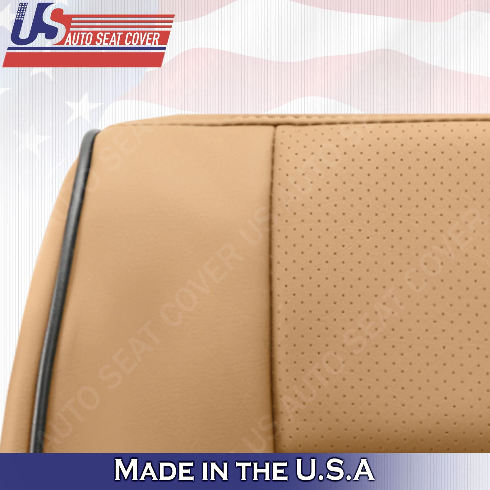 2011- 2014 Lincoln Navigator Driver Bottom Synthetic Leather Seat Cover TAN