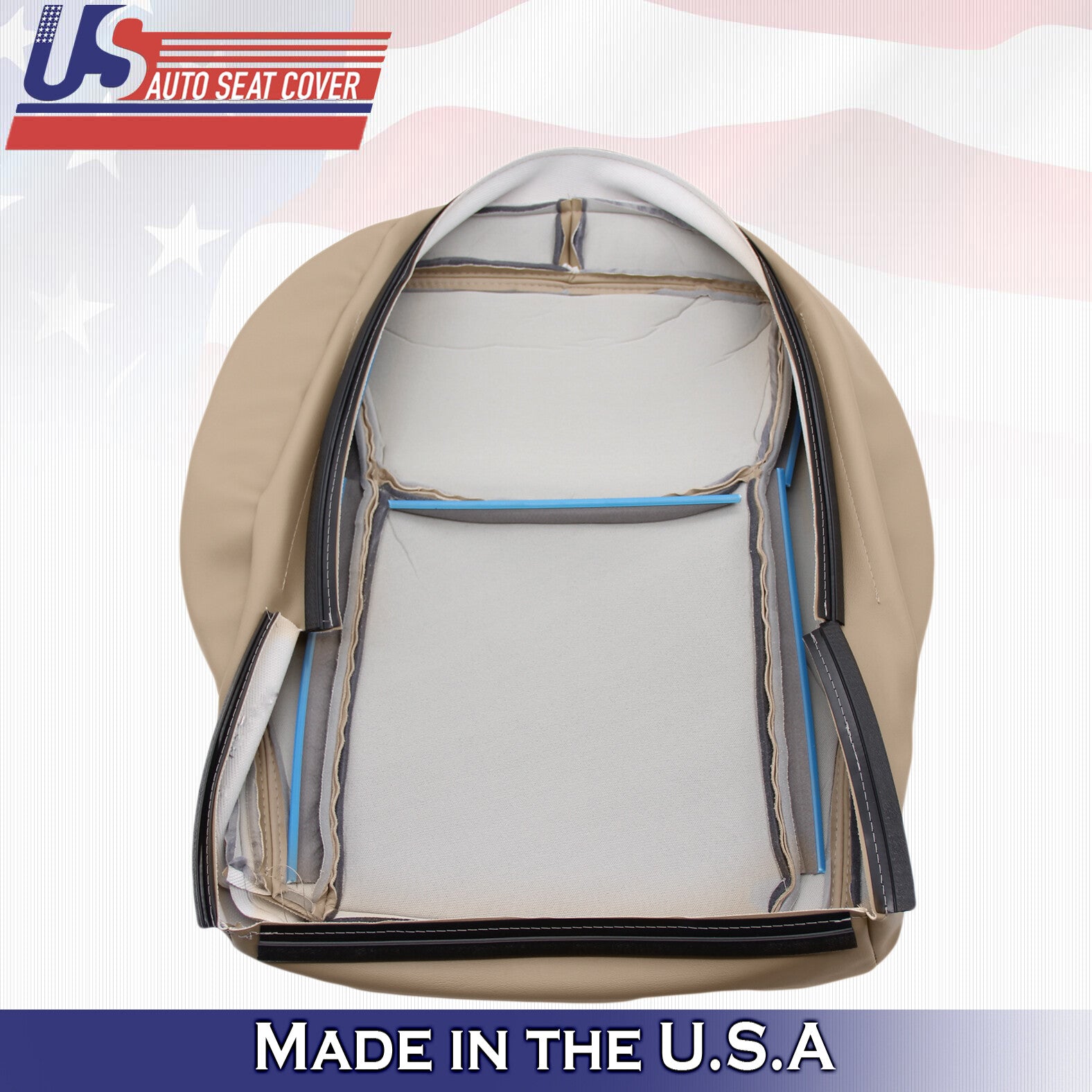 2000 to 2002 for Mercedes Benz S Class Passenger Bottom Leather Seat Cover Tan