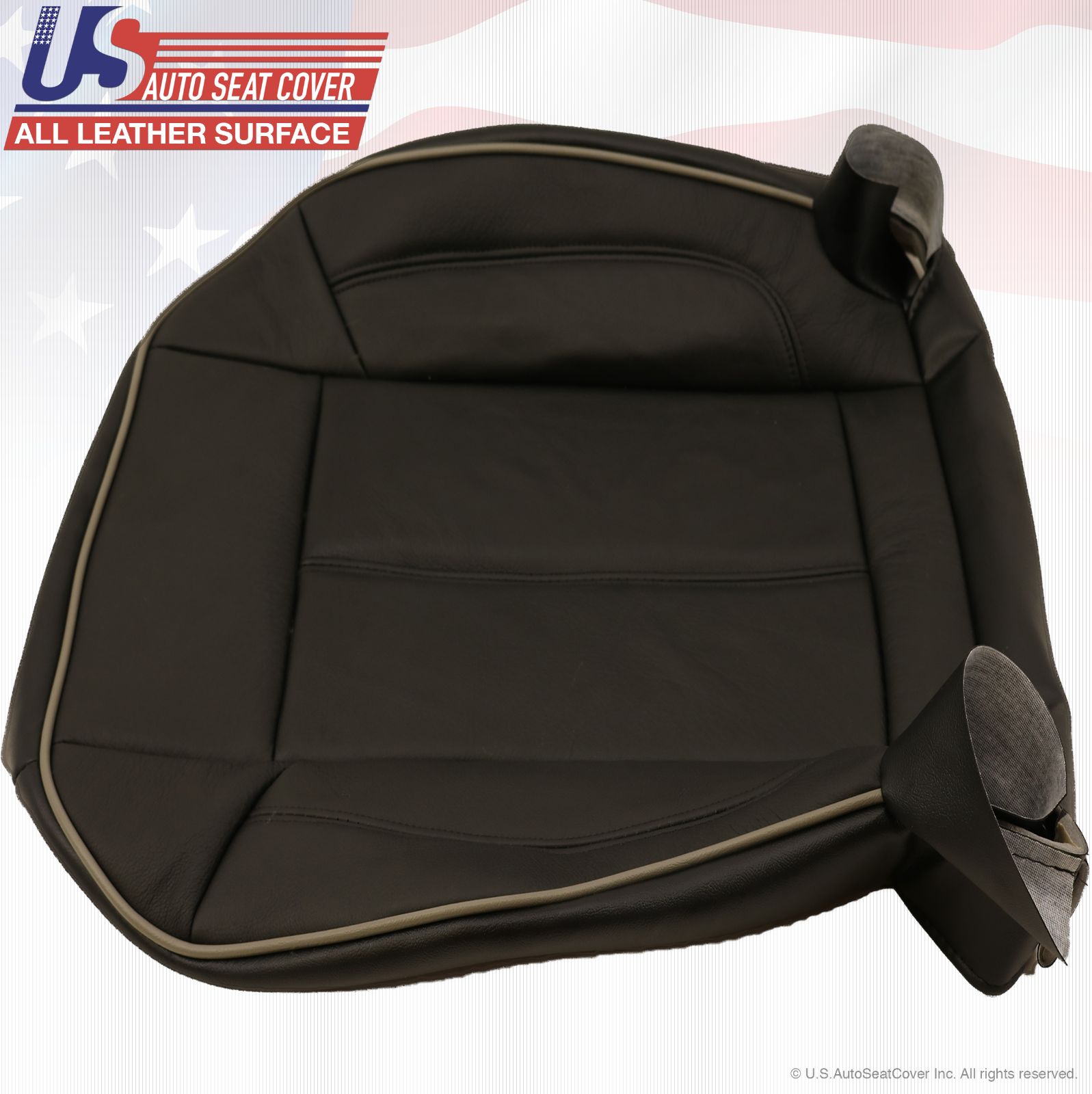 2006-2010 Hummer H3 Driver Side Bottom Replacement Leather Seat Cover Black