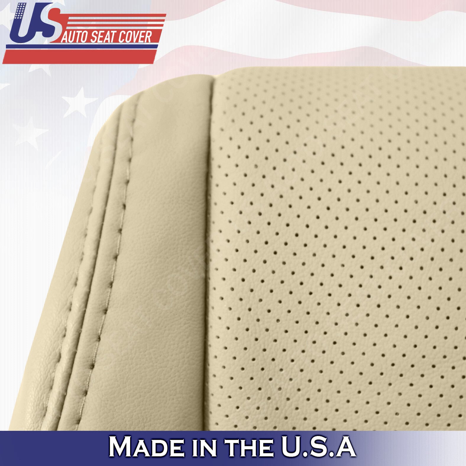 Fits 2007 - 2012 Acura RDX Passenger Bottom Perforated Leather Seat Cover in TAN