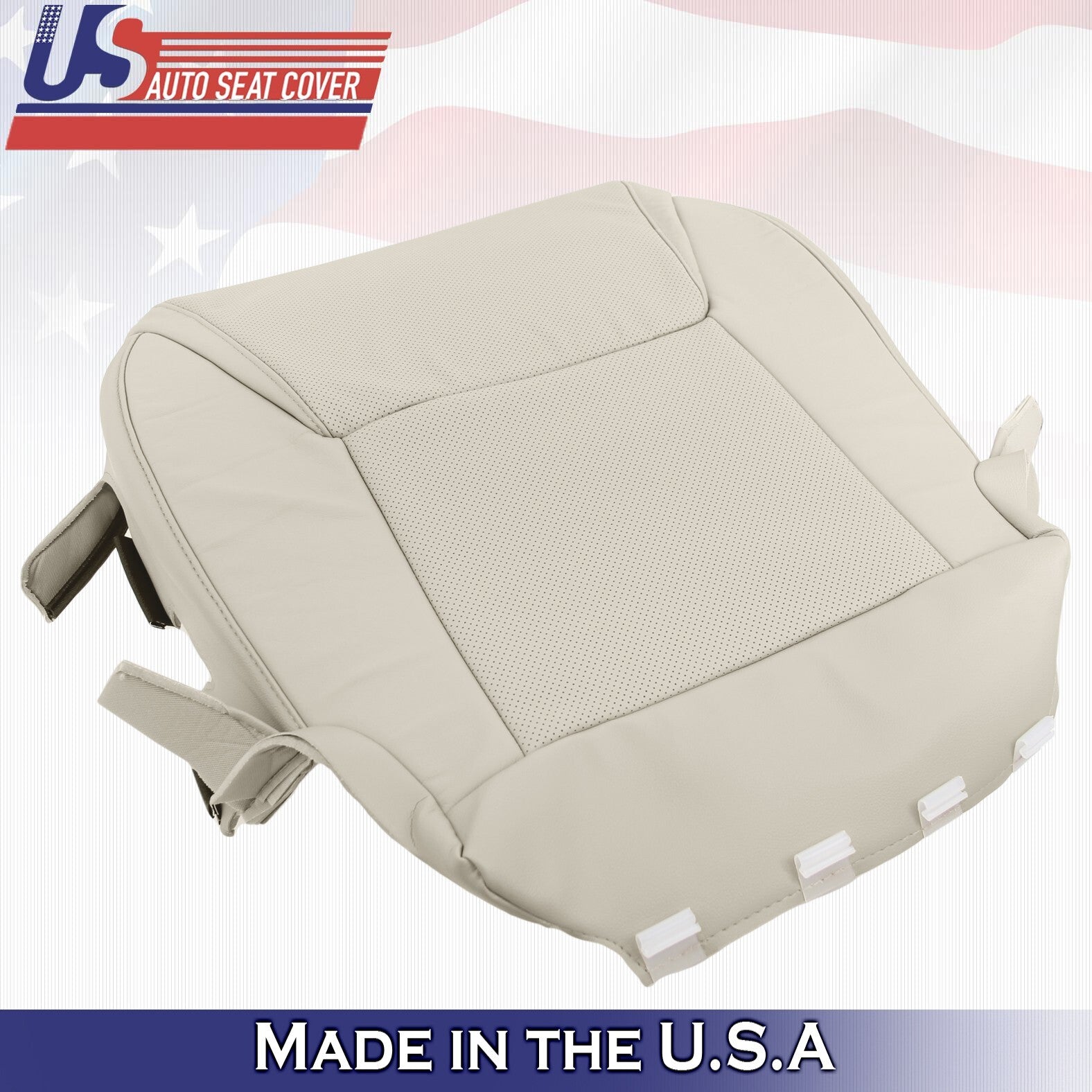 2012 to 2015 For Lexus LX570 2x Tops & 2x Bottoms Leather w/Perf Covers Lt Tan