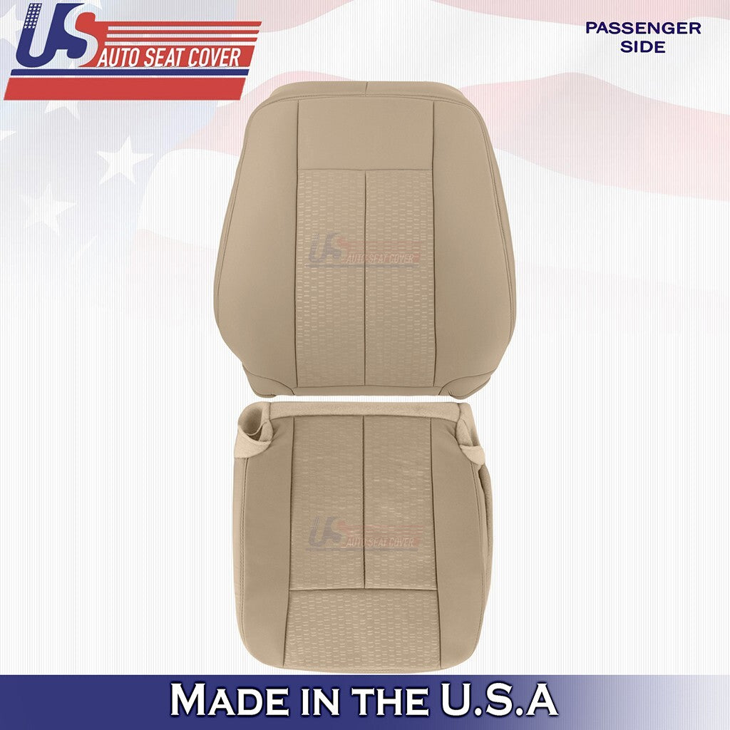 2007 to 2014 Fits Ford Expedition Front Set Tops & Bottoms Cloth Cover Camel Tan