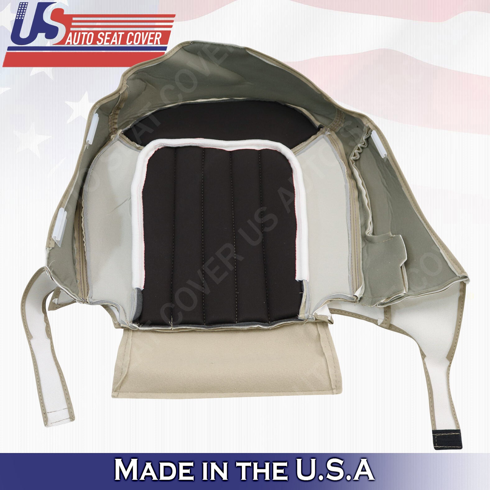 2002 - 2005 Mercury Mountaineer PASSENGER Bottom Perf. Leather Cover 2-tone Tan
