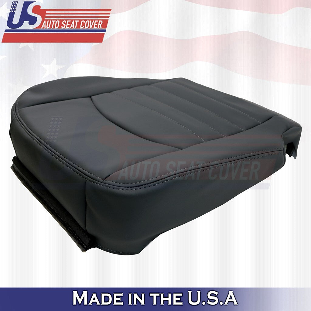 2016 2017 2018 For Dodge Ram ST Driver Top & Bottom Vinyl Seat Covers Black