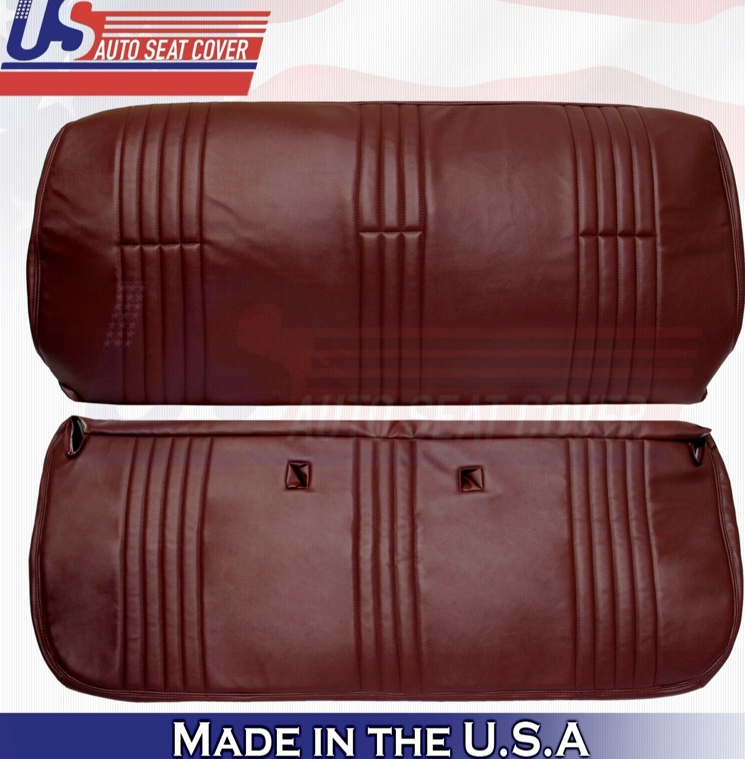 1999 For GMC Sierra C/K 1500 2500 3500 Top & Bottom Bench Vinyl Seat Covers Red