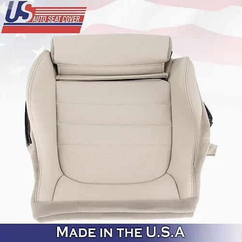 2015 to 2023 For Mercedes Benz C300 Driver Bottom Vinyl Seat Cover Silk Beige
