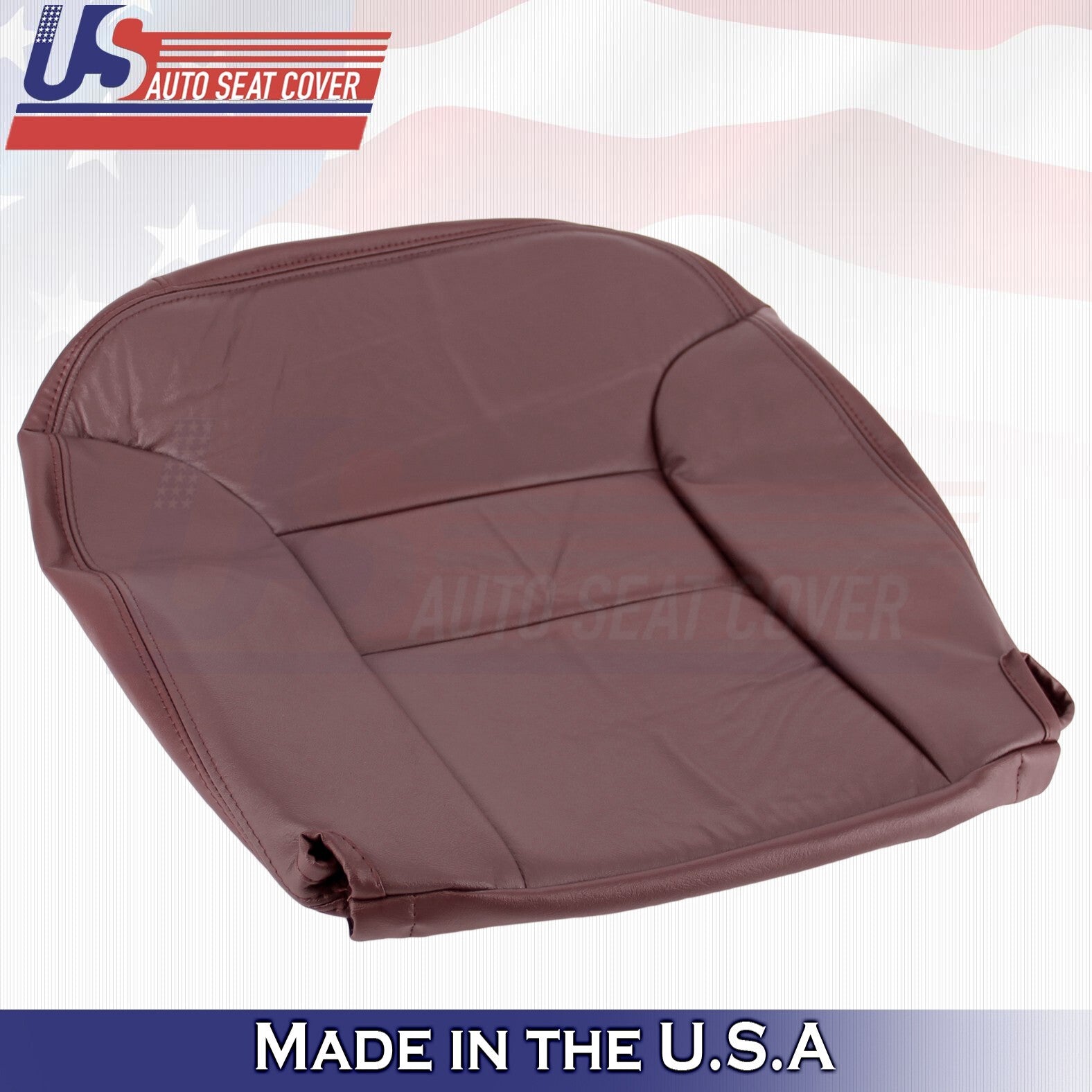 1995 to 2000 For Chevy Silverado 2500 Driver Passenger Bottom Leather Covers Red