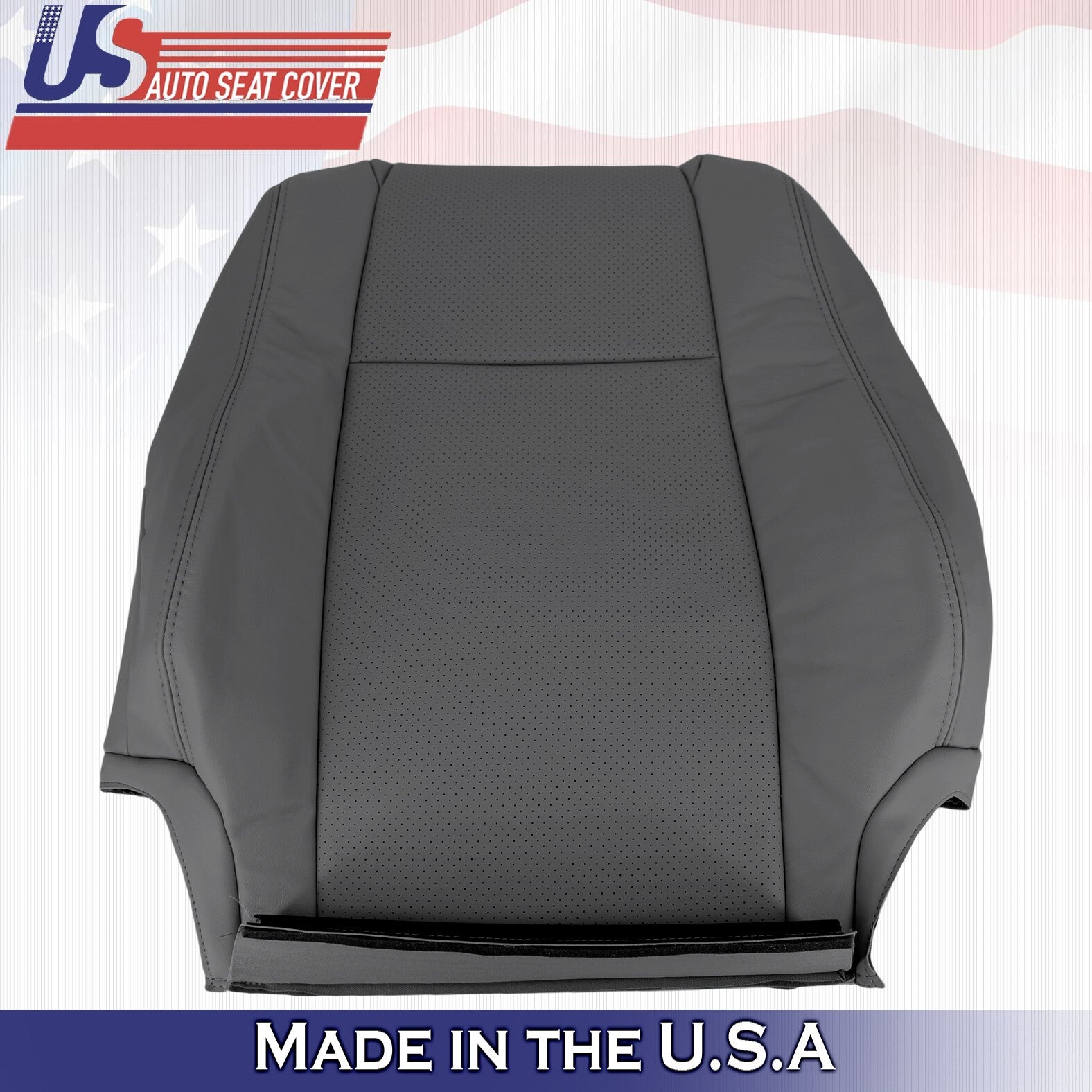 2004- 2005 For Toyota Solara Perforated Leather DriverTop & Bottom Cover Dk Gray