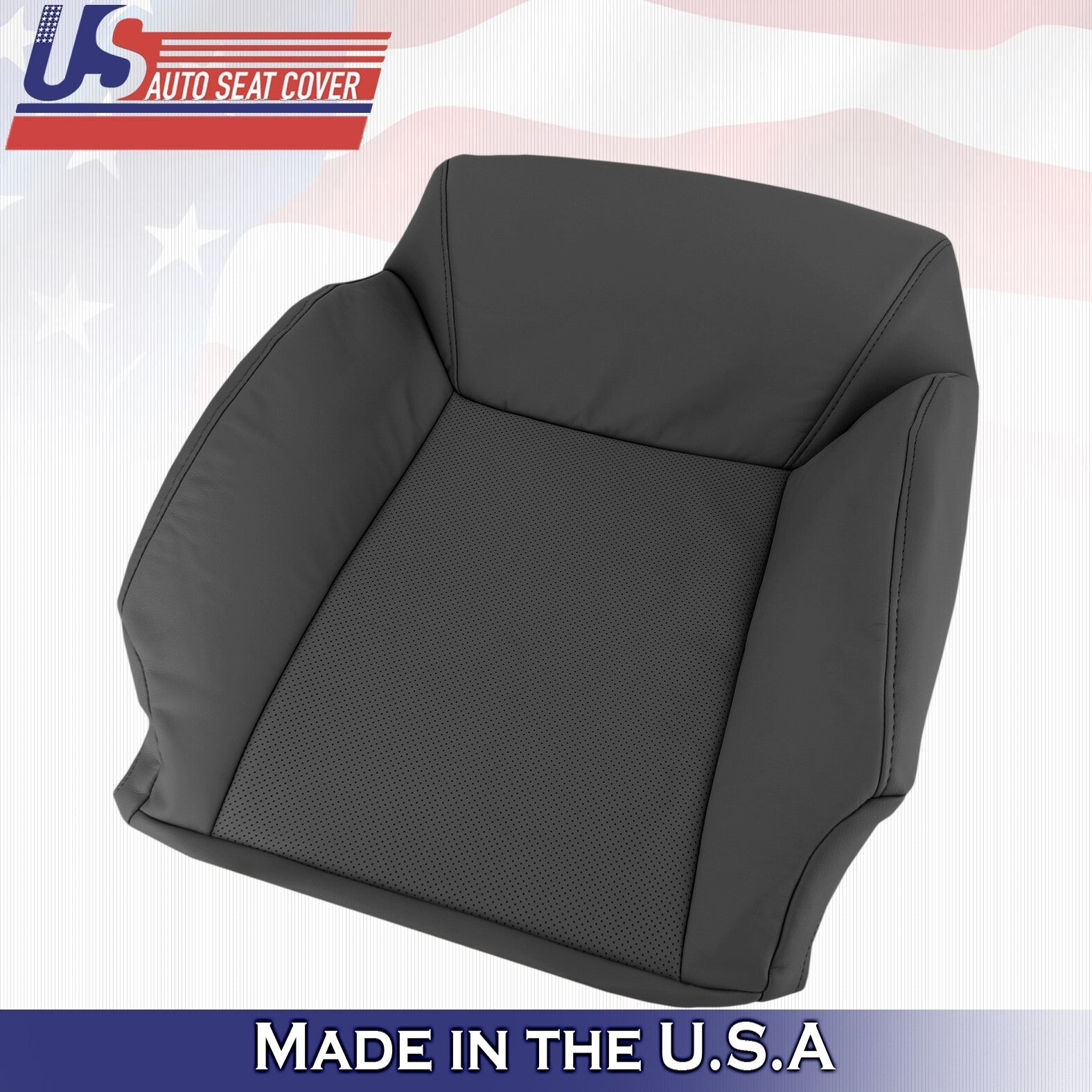 2012 to 2015 For Lexus LX570 Driver & Passenger Tops Leather w/Perf Covers Black