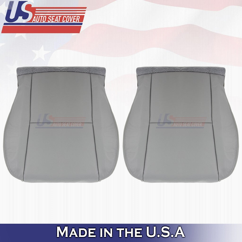 2002-2006 Fits Toyota Camry Driver & Passenger Bottoms Leather Seat Cover Gray