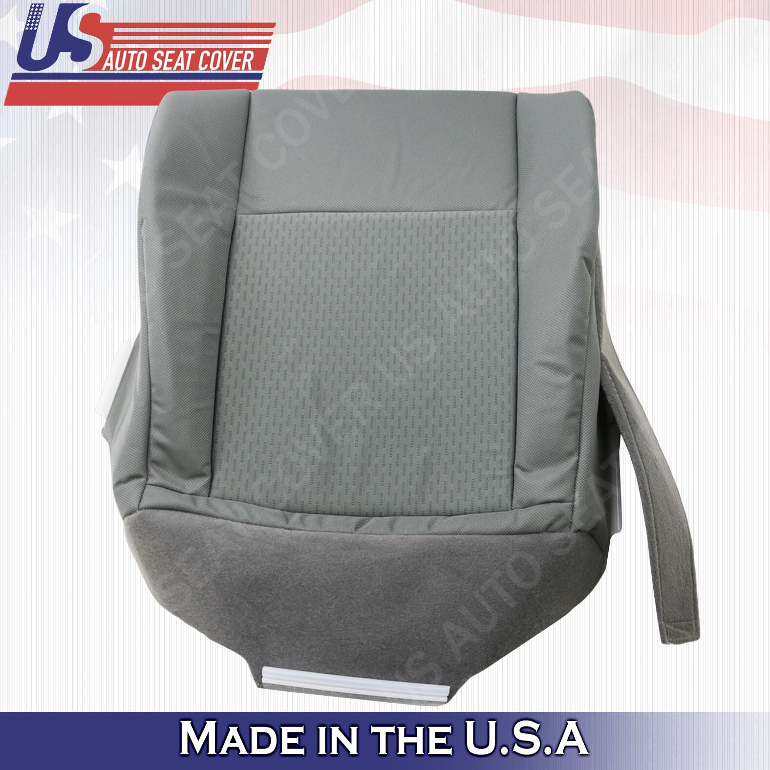 2009 to 2019 Fits Ford E150 Van Driver Bottom Cloth Seat Cover Med. Flint Gray