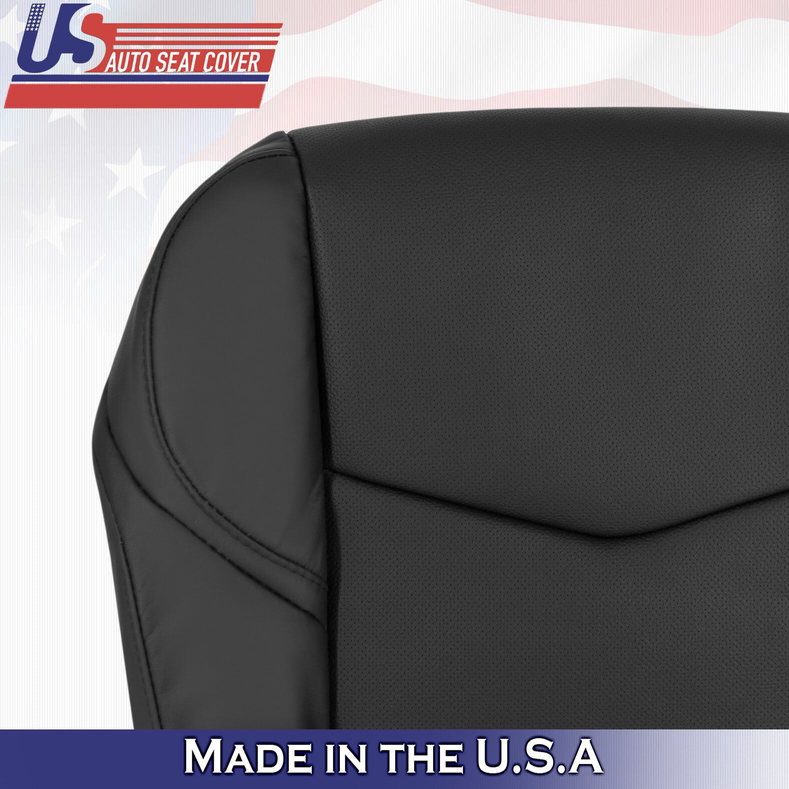 2015 to 2020 For Cadillac Escalade Driver Passenger Bottom Leather Covers Black