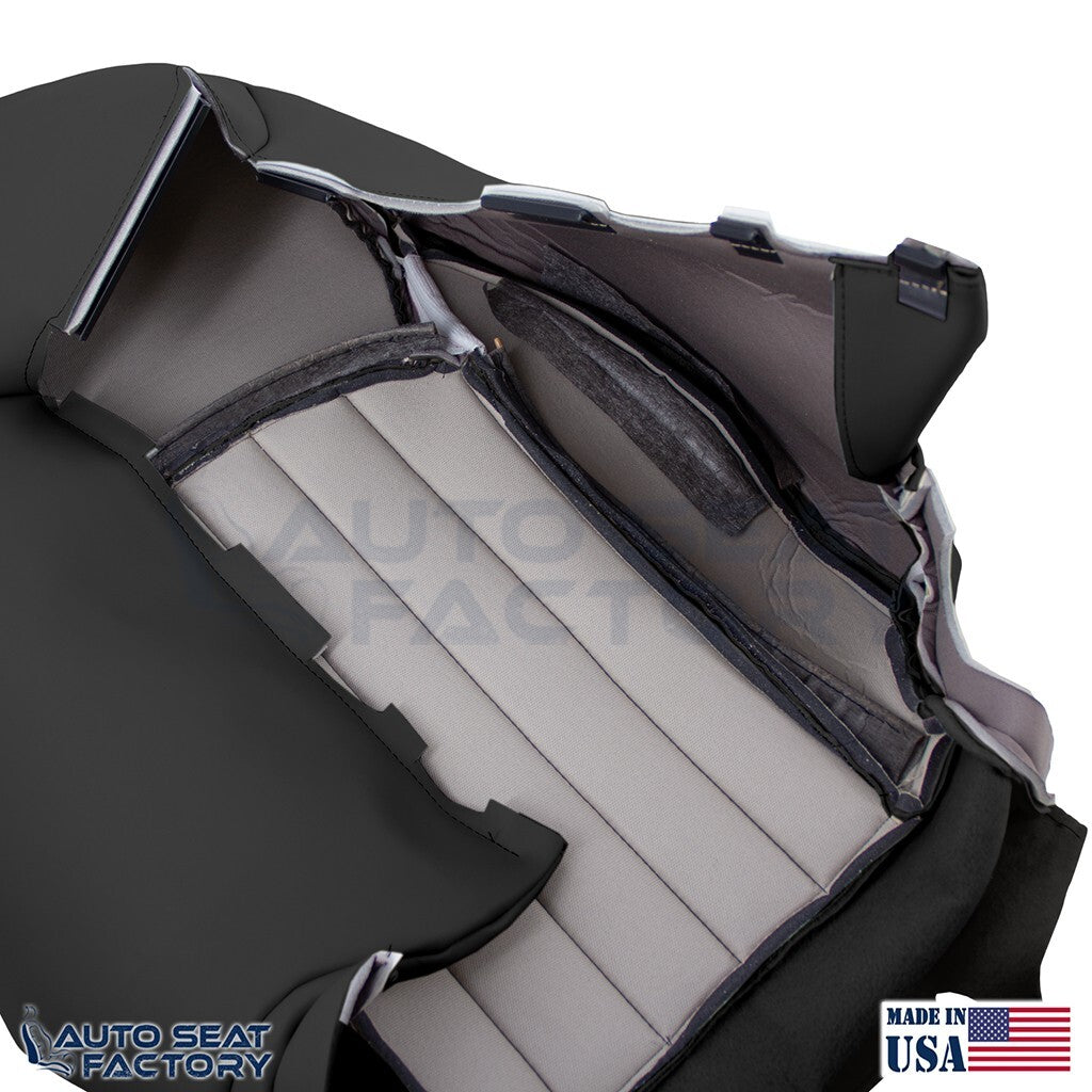 2014 - 2017 Fits Infiniti QX50 PASSENGER Top & Bottom Black Vinyl Seat Covers