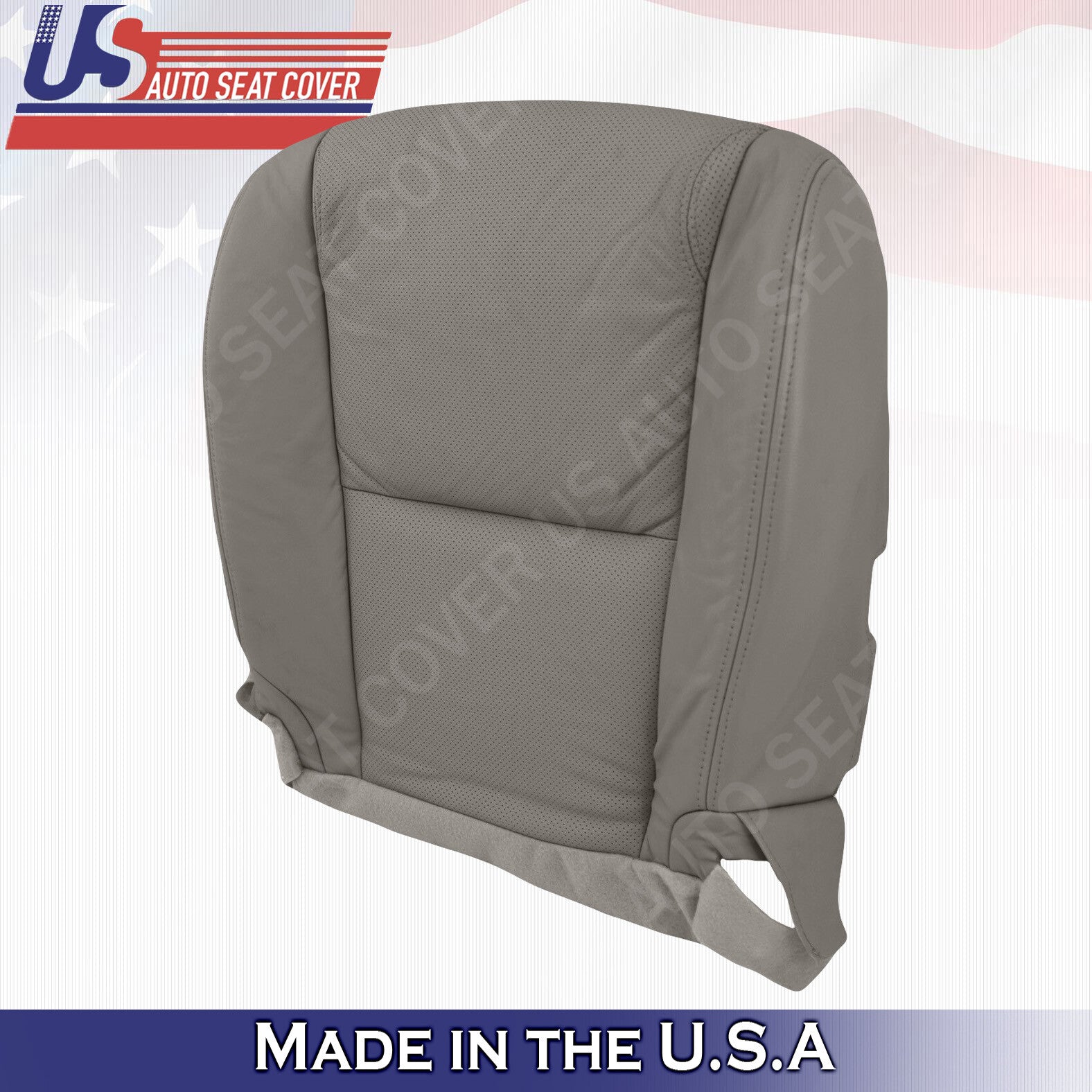Fits 2006 to 2011 Lexus GS350 Driver Bottom Leather Perforated Seat Cover GRAY