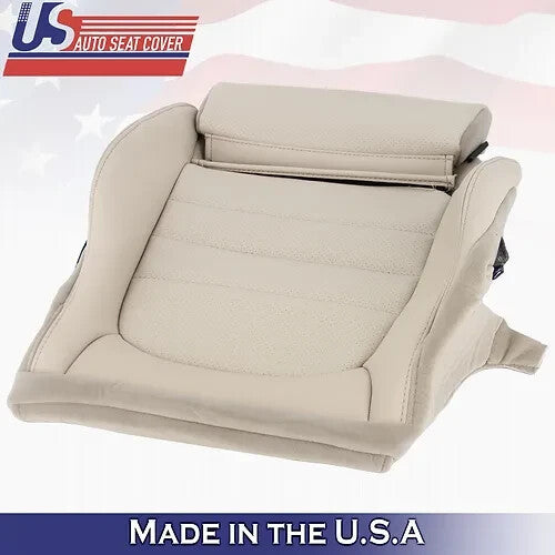 2015 to 2023 For Mercedes Benz C300 Driver Bottom Vinyl Seat Cover Silk Beige