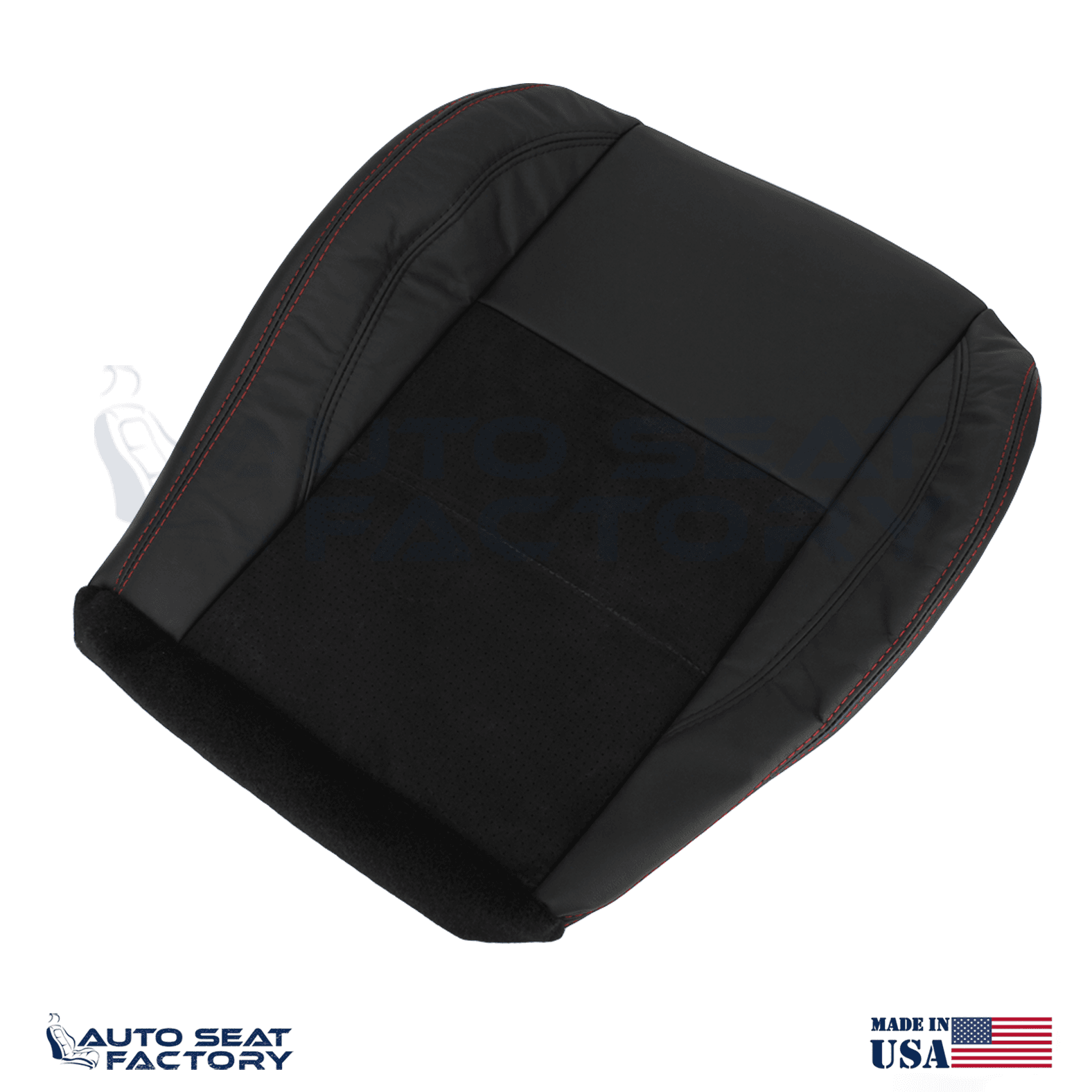 Replacement Black Seat Cover Fits 2006 - 2010 Dodge Charger RT Front Bottoms