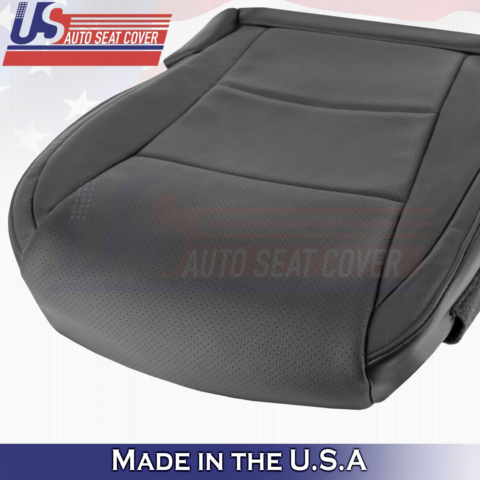2013 to 2018 For Lexus ES350 Driver & Passenger Bottoms Leather Cover Black