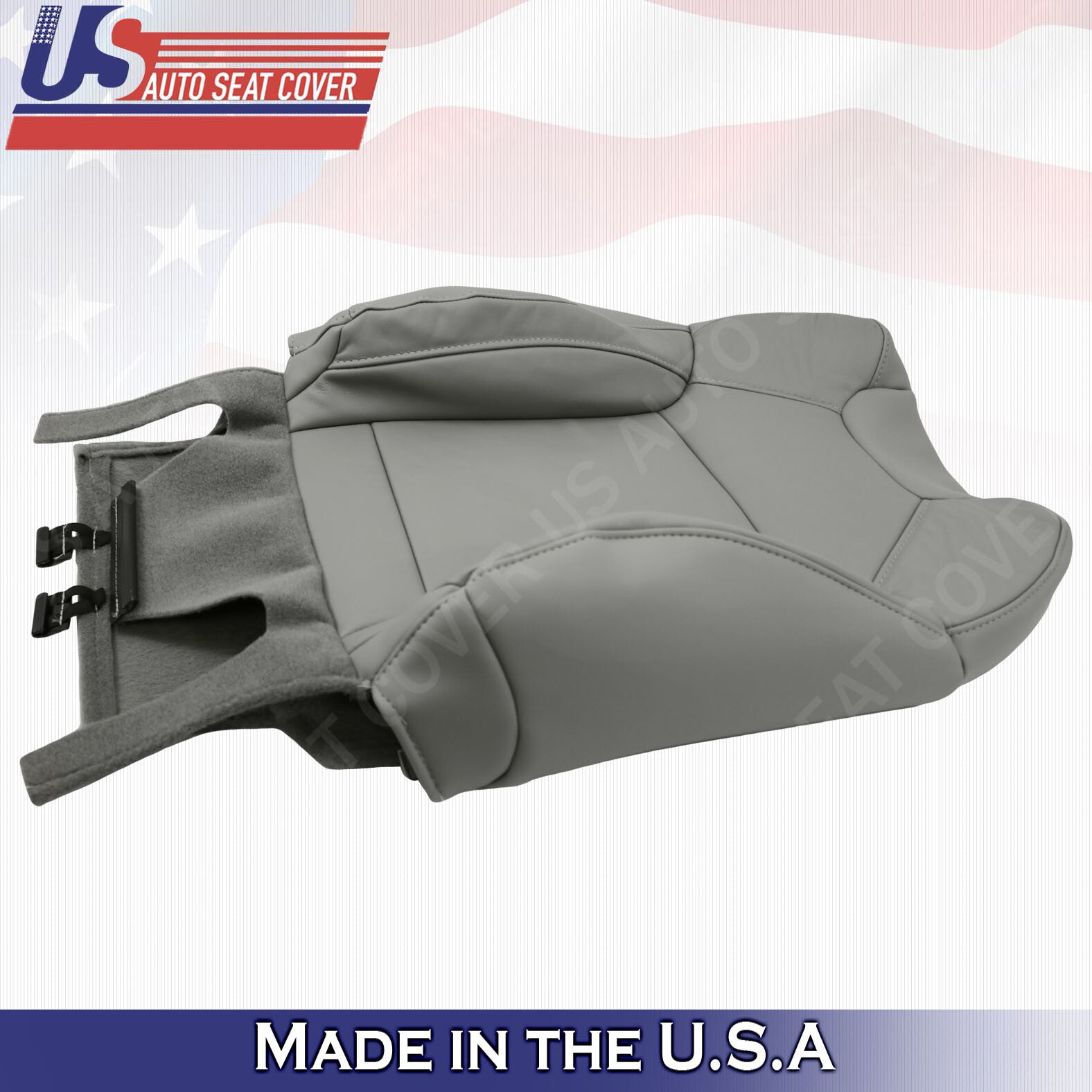 2014 2015 2016 For Acura MDX Drive & Passenger 2x Top Leather Seat Covers Gray