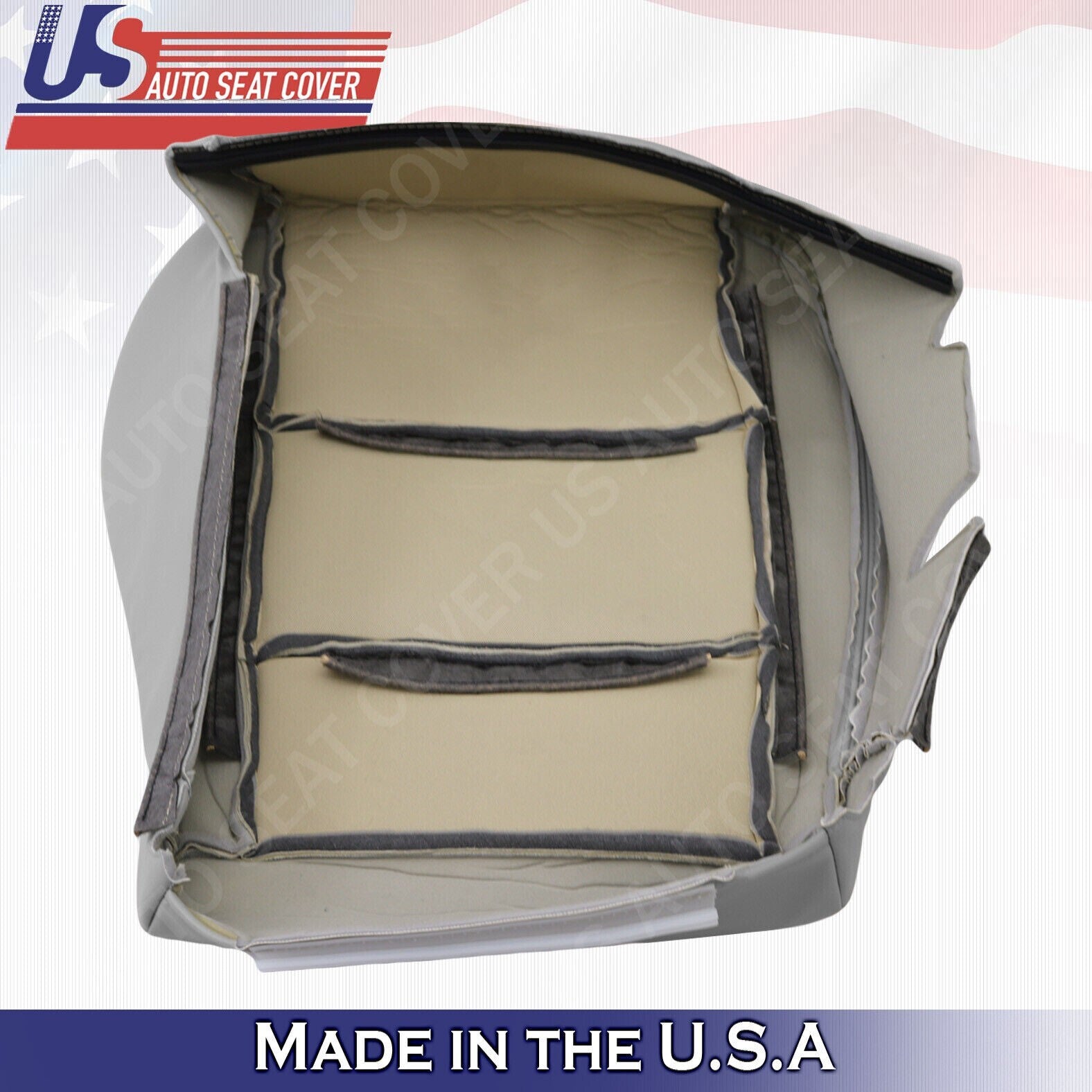 1998 to 2007 FOR Toyota Land Cruiser Bottoms & Tops Leather Seat Cover Gray