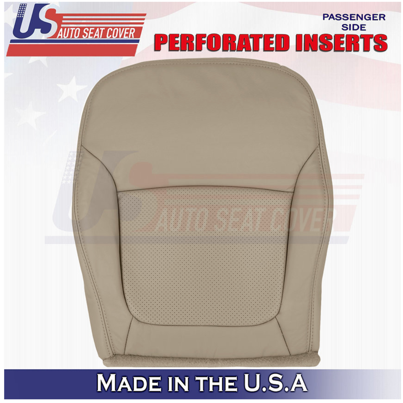 2002 2003 For Acura TL Type S Front Passenger Bottom Leather Seat Cover Tan