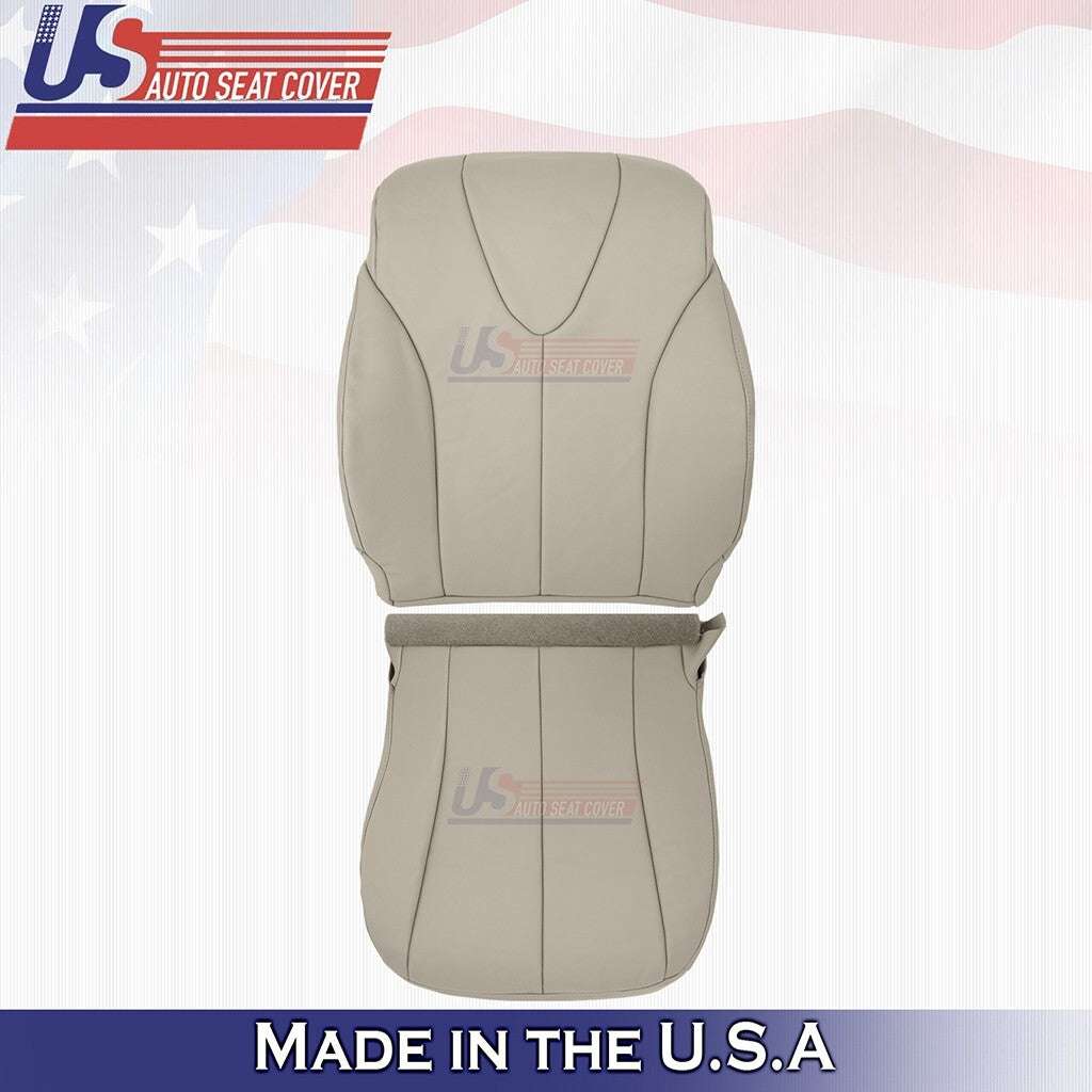 2007 to 2011 Fits Toyota Camry Driver Bottom & Top Leather Seat Cover Tan