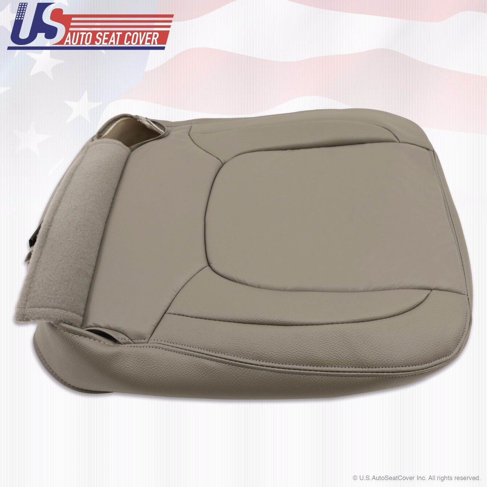 2004 2005 For Dodge Ram 1500 Laramie Driver Side Bottom Leather Seat Cover Taupe