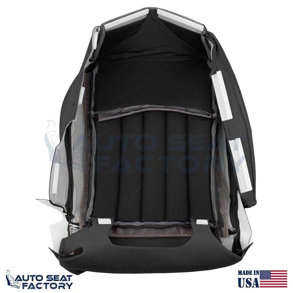 2014 - 2017 Fits Infiniti QX50 PASSENGER Top & Bottom Black Vinyl Seat Covers