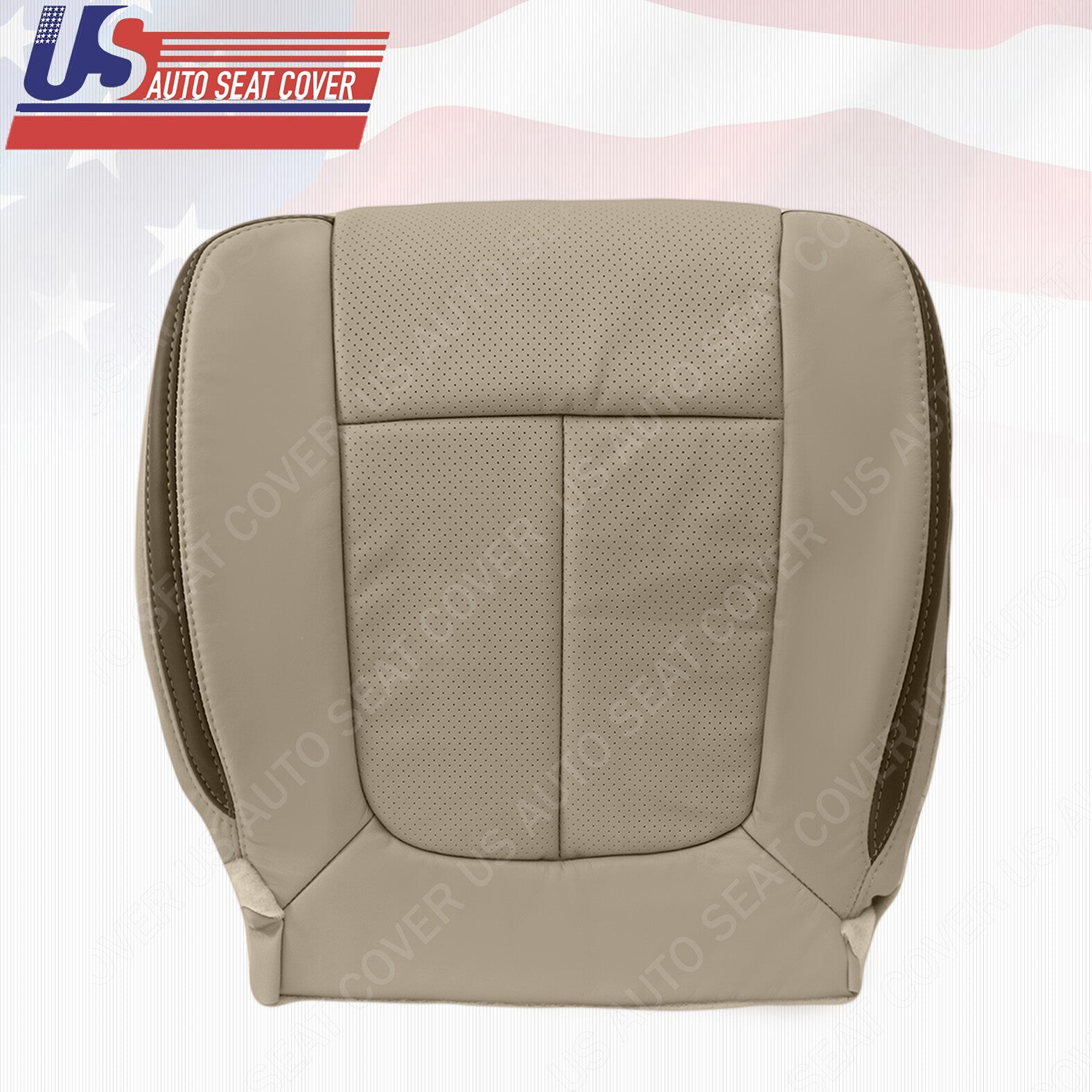 PASSENGER Bottom PERFORATED Leather Cover StoneGray 2009 2010 Ford F150 Platinum