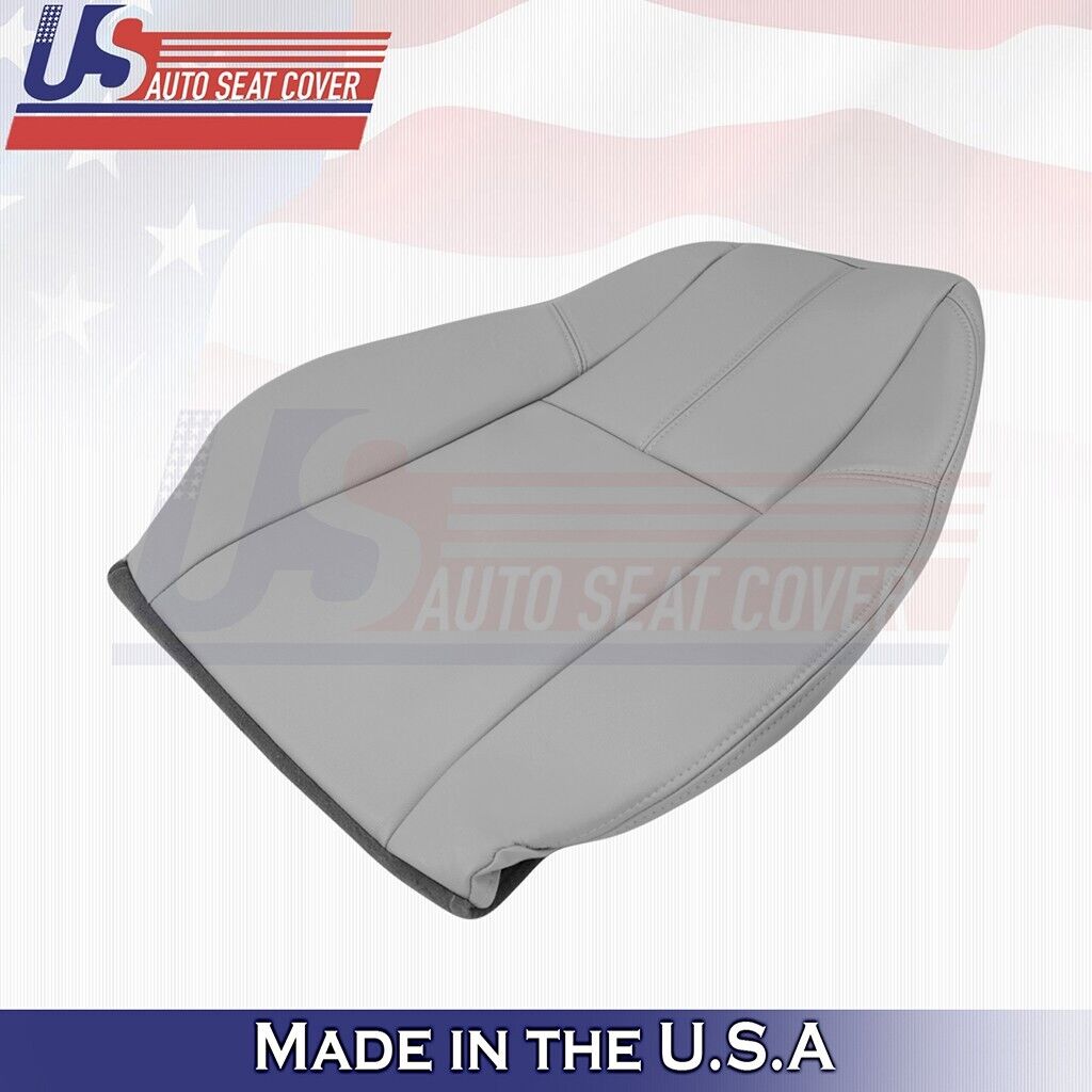 2007 to 2014 For Chevy Silverado Front Set Top &Bottom  Leather Cover Light Gray