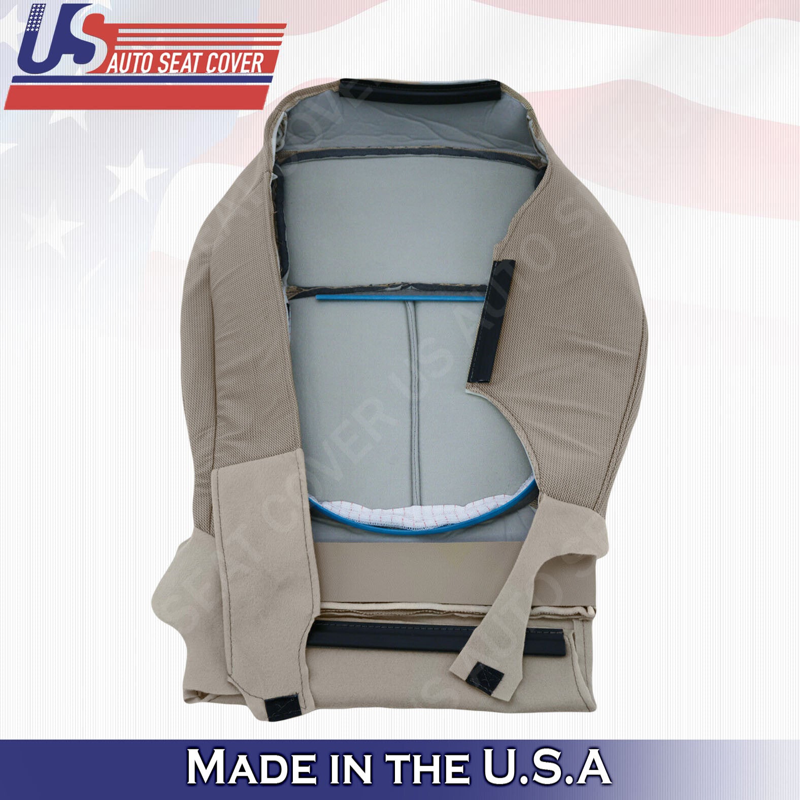 2011 2012 2013 2014 Ford F-150 Front Driver Passenger Cloth Seat Cover Adobe Tan