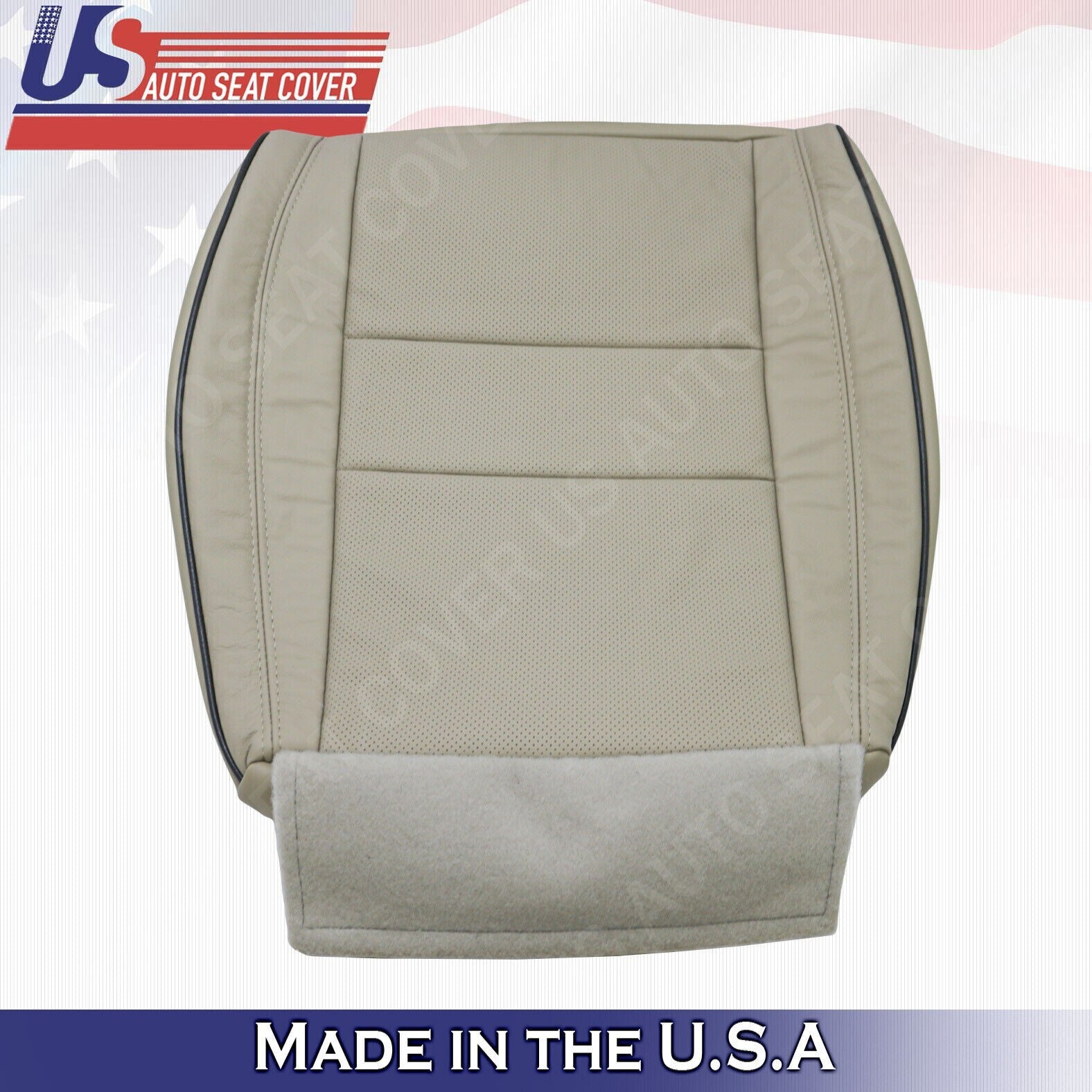 2019 For Jeep Grand Cherokee OVERLAND Passenger Top & Bottom Leather Covers Tan