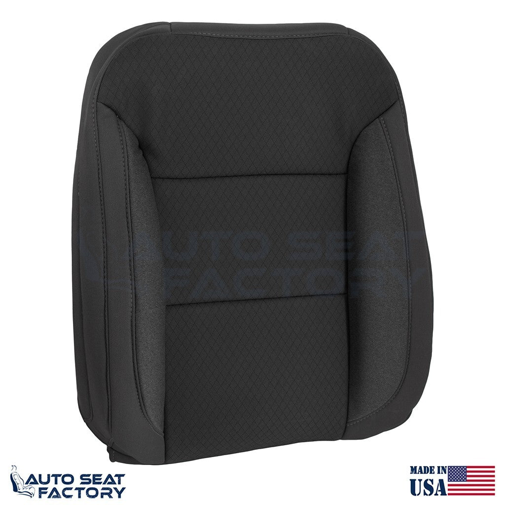 Replacement 2019 - 2023 GMC Sierra PASSENGER Side Top Black Cloth Seat Cover