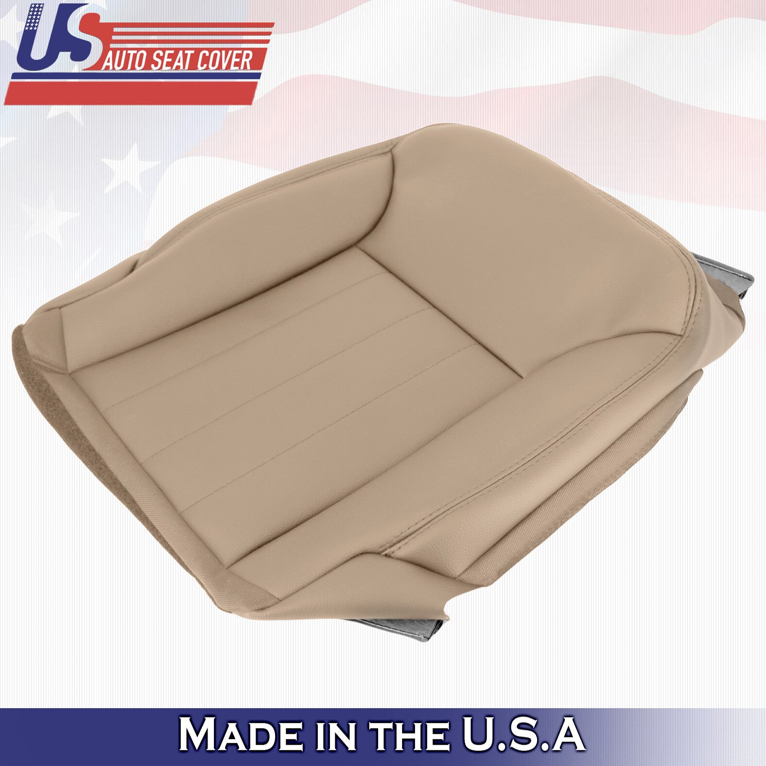 2006 2007 2008 Mercedes Benz ML320 Driver Passenger 2x Bottom Leather Covers Tan
