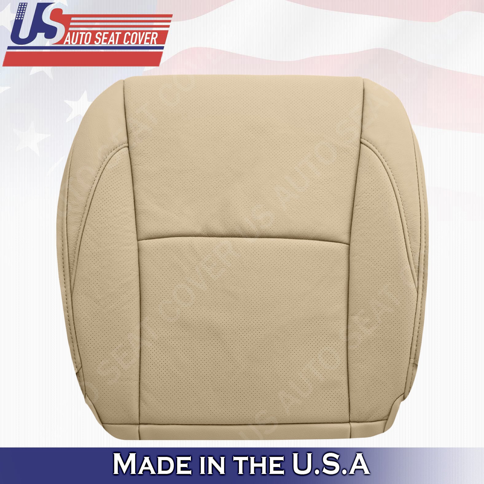 Driver & Passenger Bottom Perf Leather Seat Cover TAN For 2007 to 2009 Lexus ES