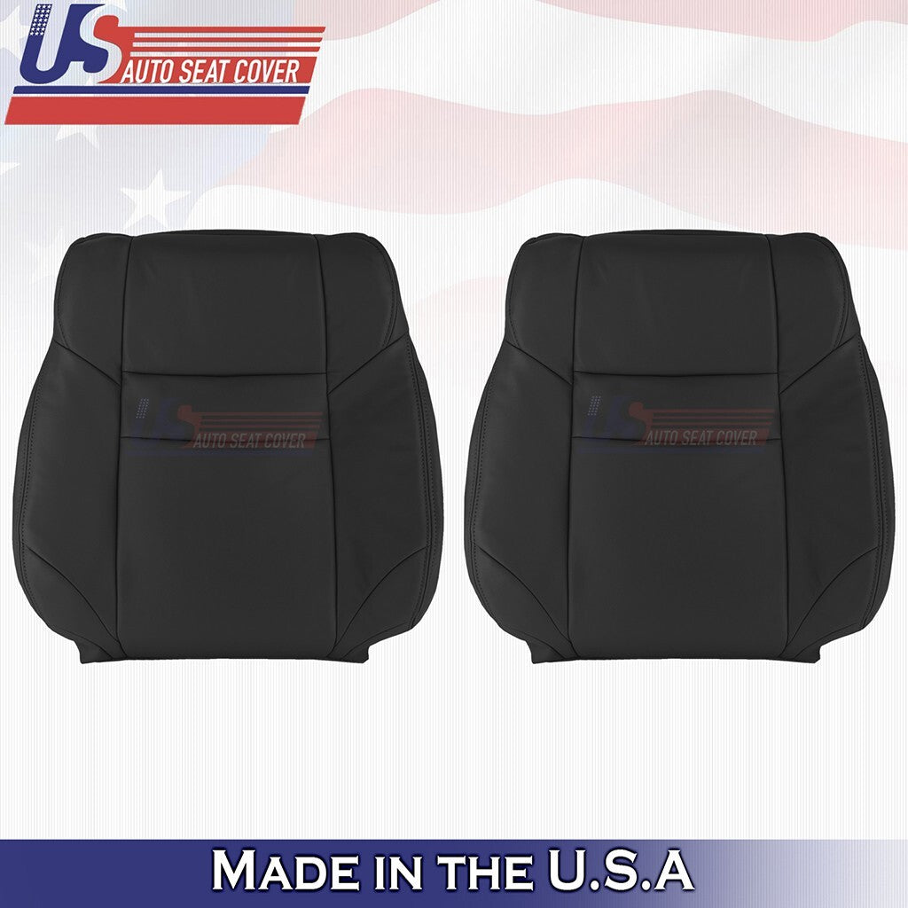 2012 to 2016 Fits Honda CR-V Front Driver & Passenger Top Leather Covers Black