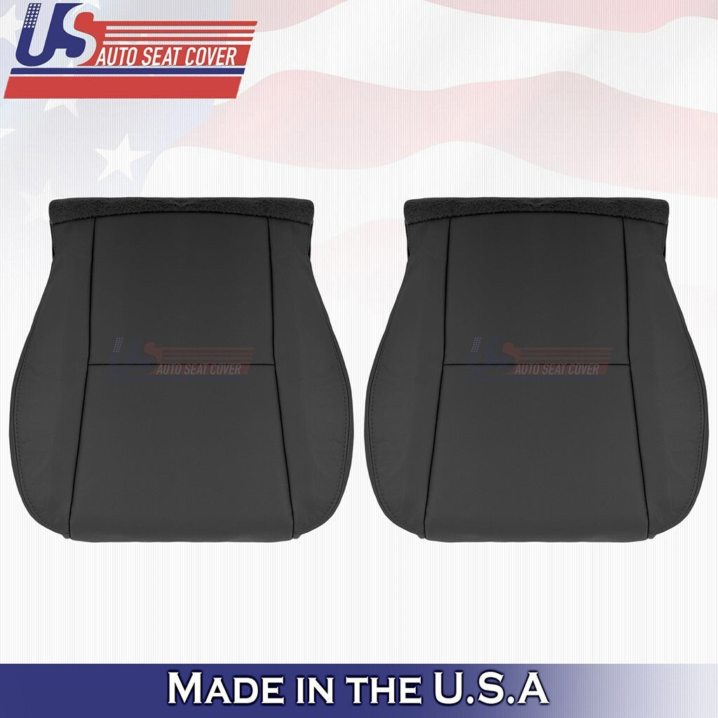 2002-2006 Fits Toyota Camry Driver & Passenger Bottoms Leather Seat Cover Black