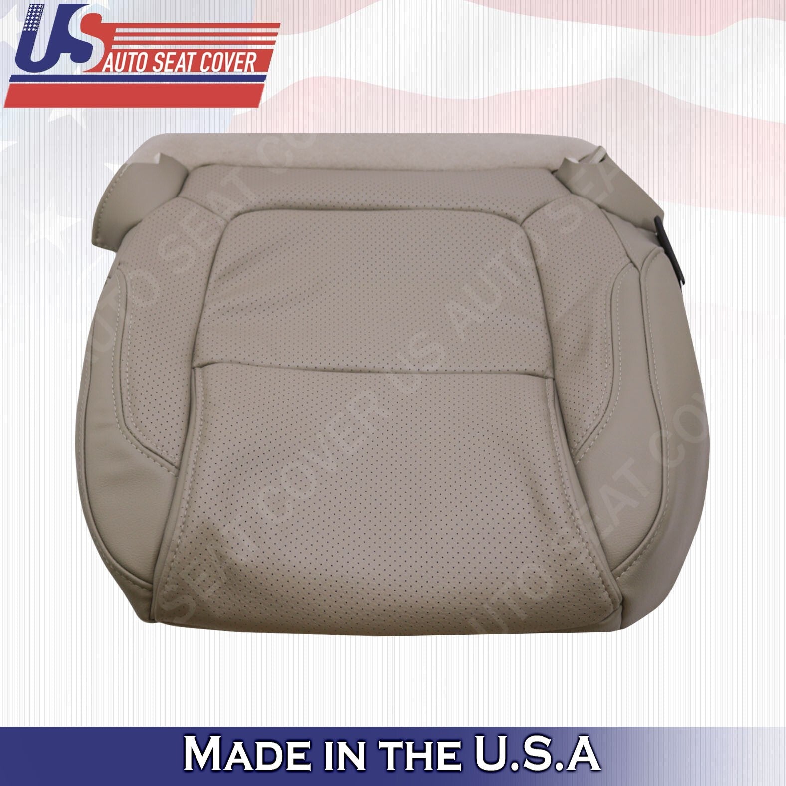 2011 -2015 FITS Ford Explorer Passenger Top&Bottom Leather Seat Cover Stone Gray