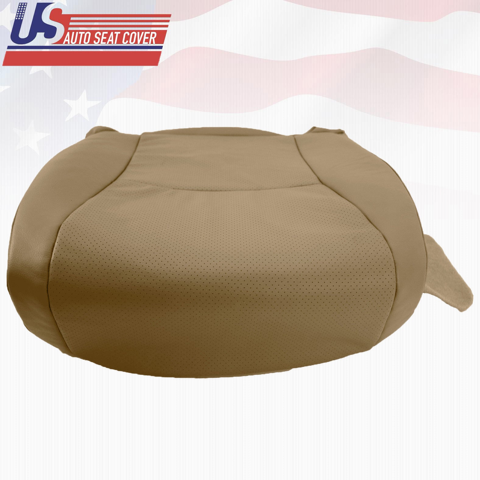 2004 to 2013 Fits Toyota Highlander Driver Bottom Leather Seat Cover Tan